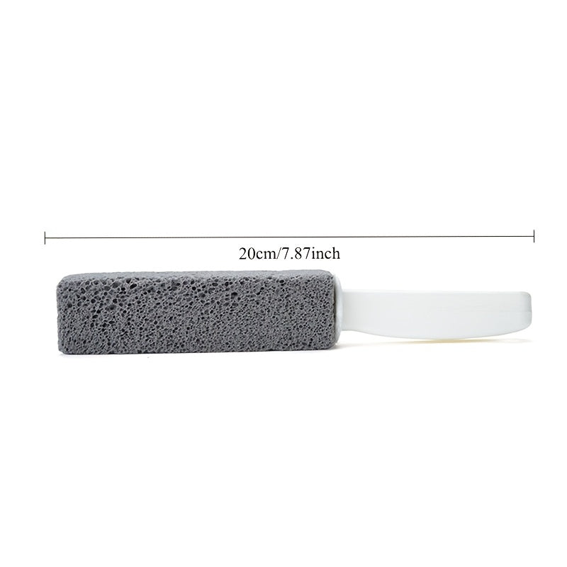 Pumice Stone Scouring Stick - Removes Limescale, Hard Water Rings, Calcium Buildup & Rust - Ergonomic Handle - For Toilet Bowl, Tile, Bath & Kitchen