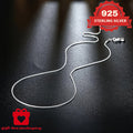 925 Sterling Silver 1mm Snake Chain Necklace Unisex – Handmade Round Snake Chain Lengths 16–24 Inches, Gift Box Included, Perfect for Daily Wear, Mother’s Day & Gifts for Him or Her