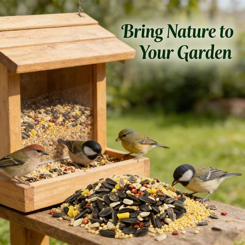 Premium Wild Bird Seed 1 lb No-Filler Songbird Food for Hanging Feeders, Lawn Stands, and Ground Feeders, Year-Round Outdoor Bird Feeding, Attracts Songbirds