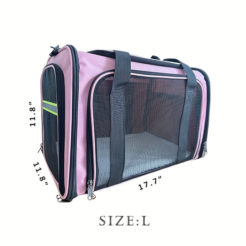 Airline Approved Soft-Sided Pet Carrier – TSA-Compliant Collapsible Travel Bag for Small Dogs, Cats & Kittens Under 15 lbs, Fits Under Airplane Seat