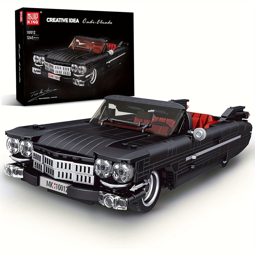 Mould King 10012 Black Sports Car Building Block Kit, 1245 Pieces, MOC Supercar Model Building Set - Static Version Display Model, Creative Gift for Adults & Collectors Ages 14+