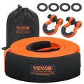VEVOR Heavy Duty Tow Strap Recovery Kit - 3" x 30 ft, 36,000 lbs MBS, Triple-Reinforced Loops, Protective Sleeves, 2x 3/4" D-Ring Shackles & Storage Bag - Tree Saver & Winch Strap for Truck, Jeep, SUV & ATV