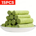 Cat Grass Freeze-Dried Grinding Sticks – Edible Chew Toy for Cat Teeth Cleaning & Hairball Removal, Natural Cat Grass Snack Treats 15 or 30 Pcs