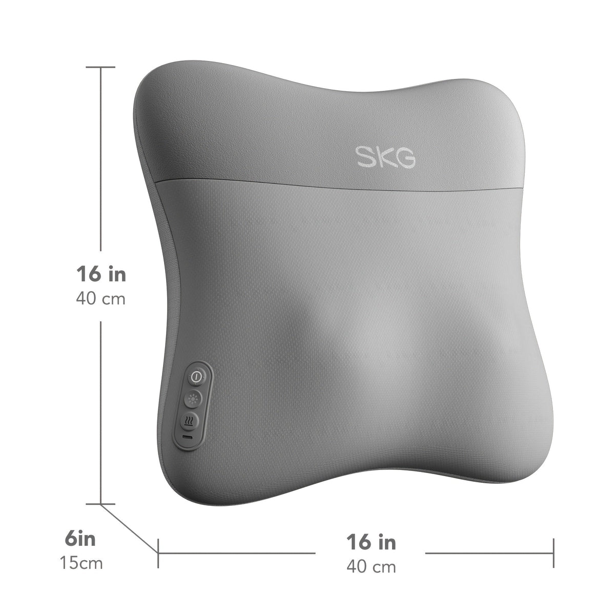 SKG Cordless Lower Back Massager with Heat 8D Shiatsu Deep Tissue Kneading Portable Electric Massage Cushion for Lumbar Neck & Legs Sofa & Office Chair – Gift for Women Men & Mom