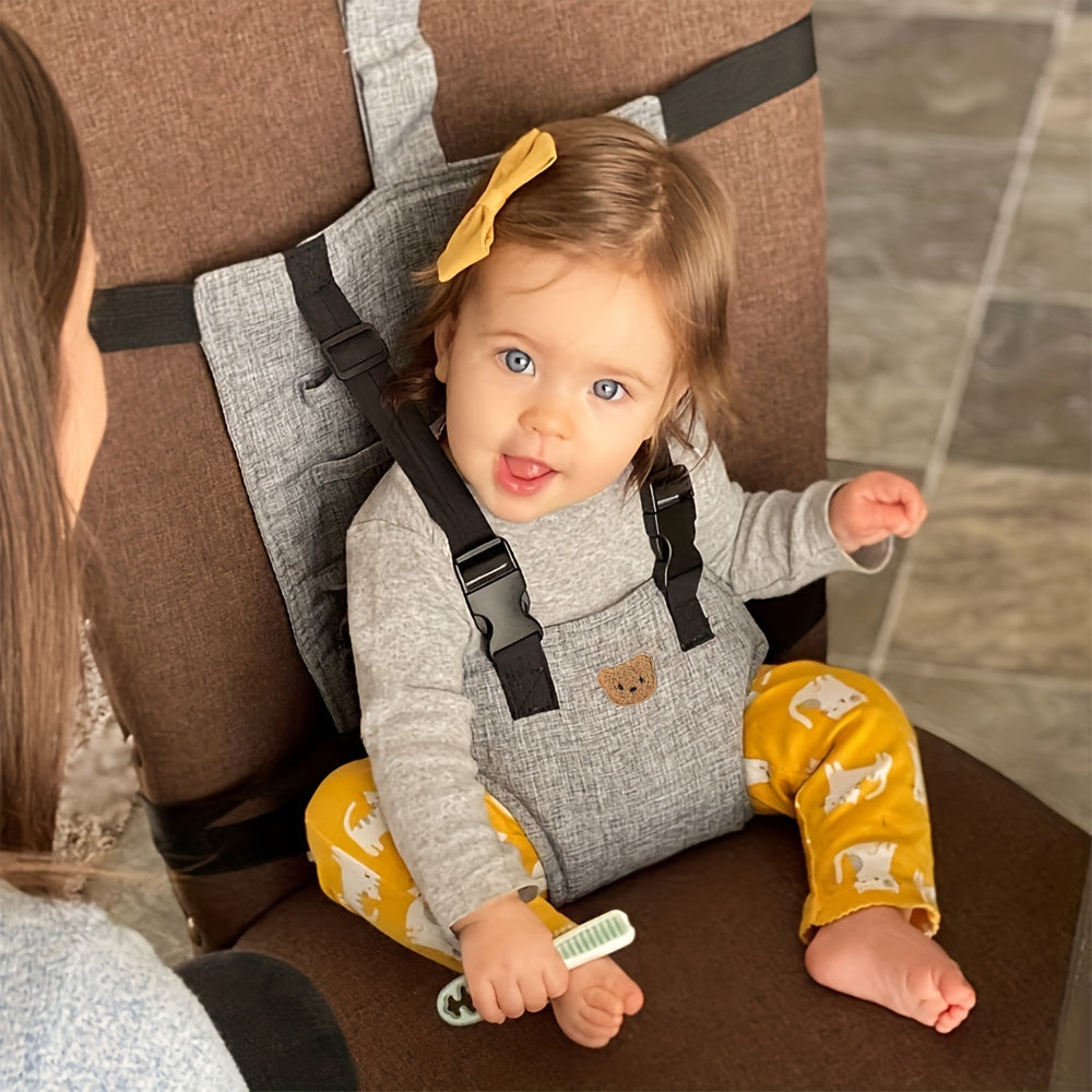 Nordic Style Baby Dining Chair Safety Harness & Seat Belt Strap, Cute Little Bear High Chair Fall Protection Safety Belt for Baby & Toddler Feeding