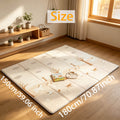 Reversible Foldable Baby Play Mat with Edge Binding, Nordic Minimalist Foam Crawling Mat for Infants & Toddlers, Happy Farm 71"x59" & Polar Bear 79"x71", Cloud & Forest Animal Pattern Nursery Playmat
