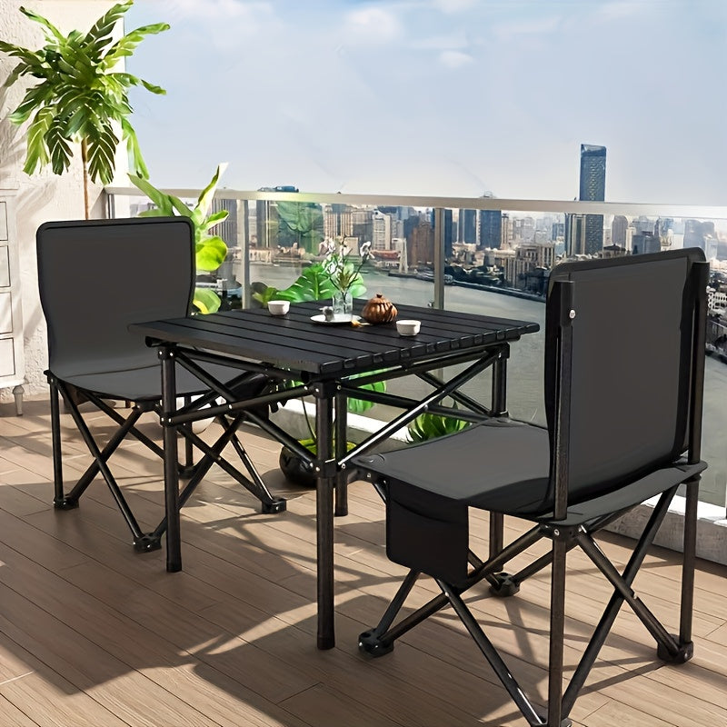 Large Portable Folding Table with Storage Bag - Outdoor Camping, Picnic, BBQ, and Garden Table, Lightweight and Easy to Set Up for Car Travel and Road Trips