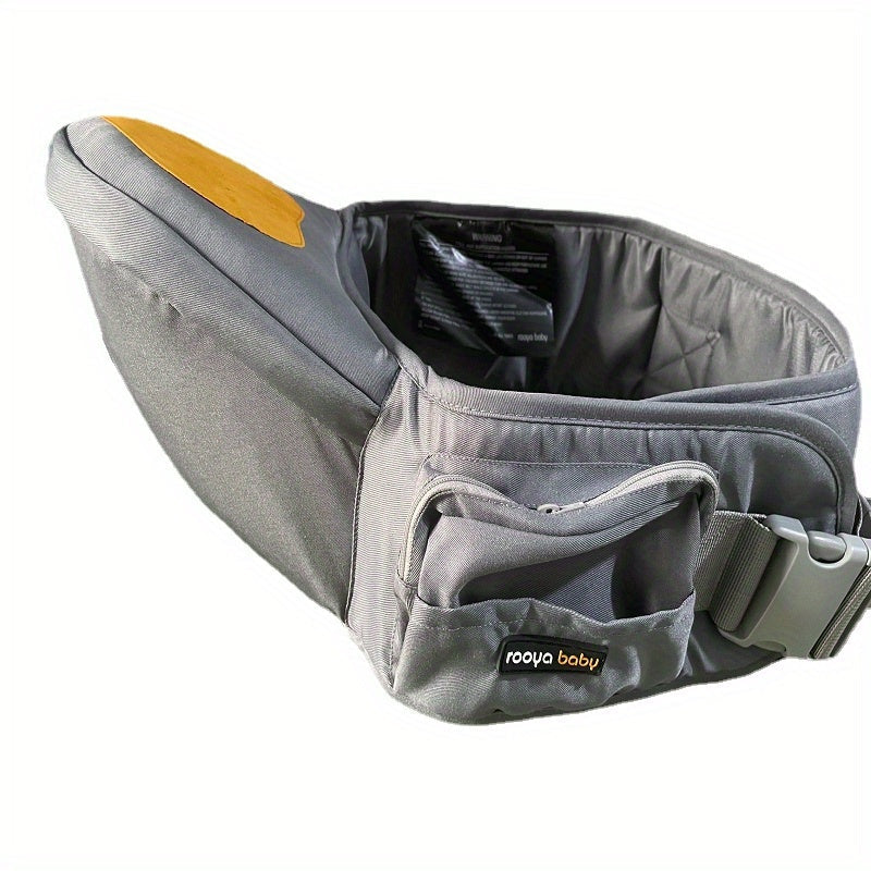 Baby Hip Seat Carrier & Waist Stool with Sling Belt, Ergonomic Infant Hip Seat for Hands-Free Carrying, Adjustable Waist Belt for Newborn to Toddler, Grey & Deep Blue