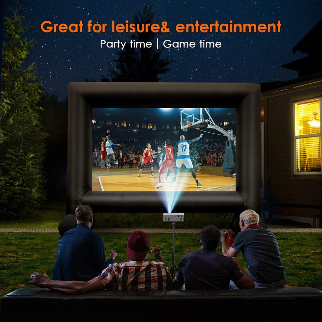 Mini Portable Projector, 4K Supported, 720P Native LCD – Home Theater & Outdoor Movie Projector, Compatible with iPhone, Android, Laptop, USB, HDMI for Gaming, Movies, and Presentations