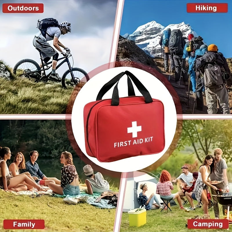 22-Piece Portable First Aid Kit for Car Travel, Camping, and Hiking; Compact Emergency Medical Rescue Kit for Home, Office, and Outdoor Adventures; Lightweight Zip Bag