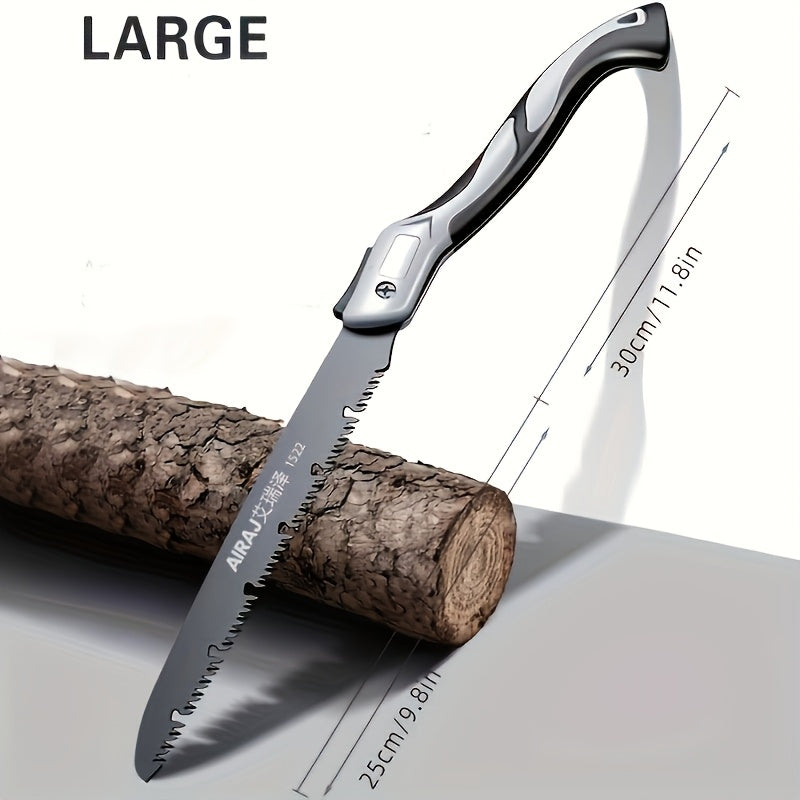 AIRAJ Industrial-Grade Folding Saw - Manual Cutting Tool, Non-Slip Durable Handle, No Batteries Required - Small, Medium & Large - Outdoor, Camping & Garden Use