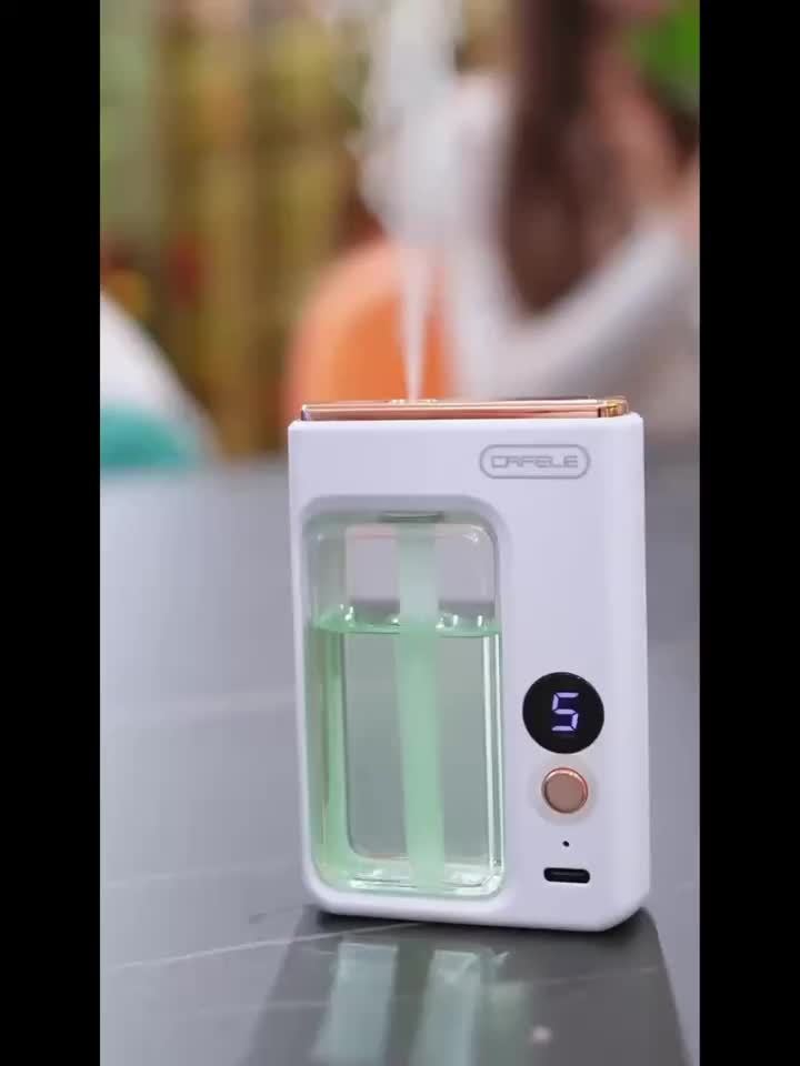Aroma Diffuser with Essential Oils Set, Large Capacity, 7-Level Mist, USB Powered, Auto Shut-Off, Bedroom Humidifier, Home Aromatherapy Diffuser with Encounter, Shangri-La, Gardenia, Hilton, and Ocean Scents