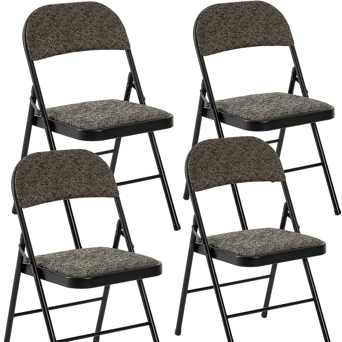 Leather Padded Dining Chairs Stackable with Steel Frame – Portable Indoor Outdoor Commercial Seats for Home Office Party Available in 2 or 4 Pack
