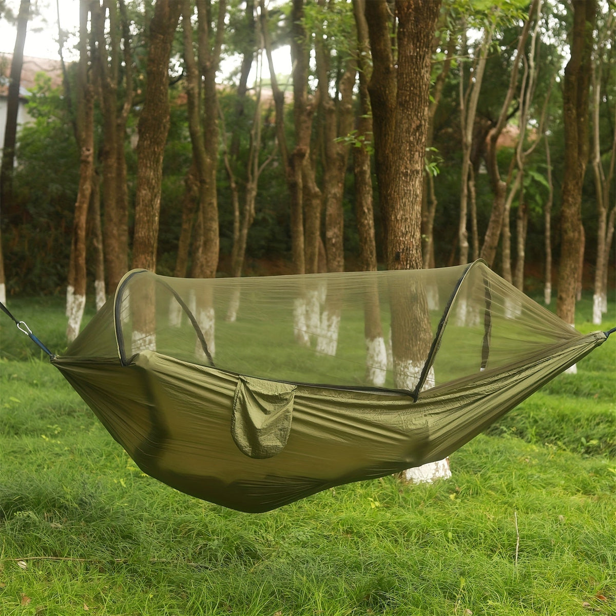 3-in-1 Double Camping Hammock with Mosquito Net and Sun Shade – Lightweight, Portable, and Durable; Ideal for Camping, Hiking, Backpacking, Picnicking, and Parks; 7 Color Options