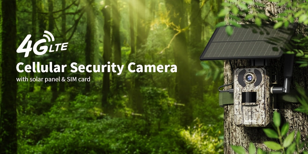 4G LTE Solar Trail Camera – 4K Live Video Remote Viewing, 82ft HD Night Vision, 0.2s Trigger Speed, Built-in SIM Card, IP65 Waterproof, No WiFi Required, Hunting Wildlife Camera, 1 pc / 4 pcs