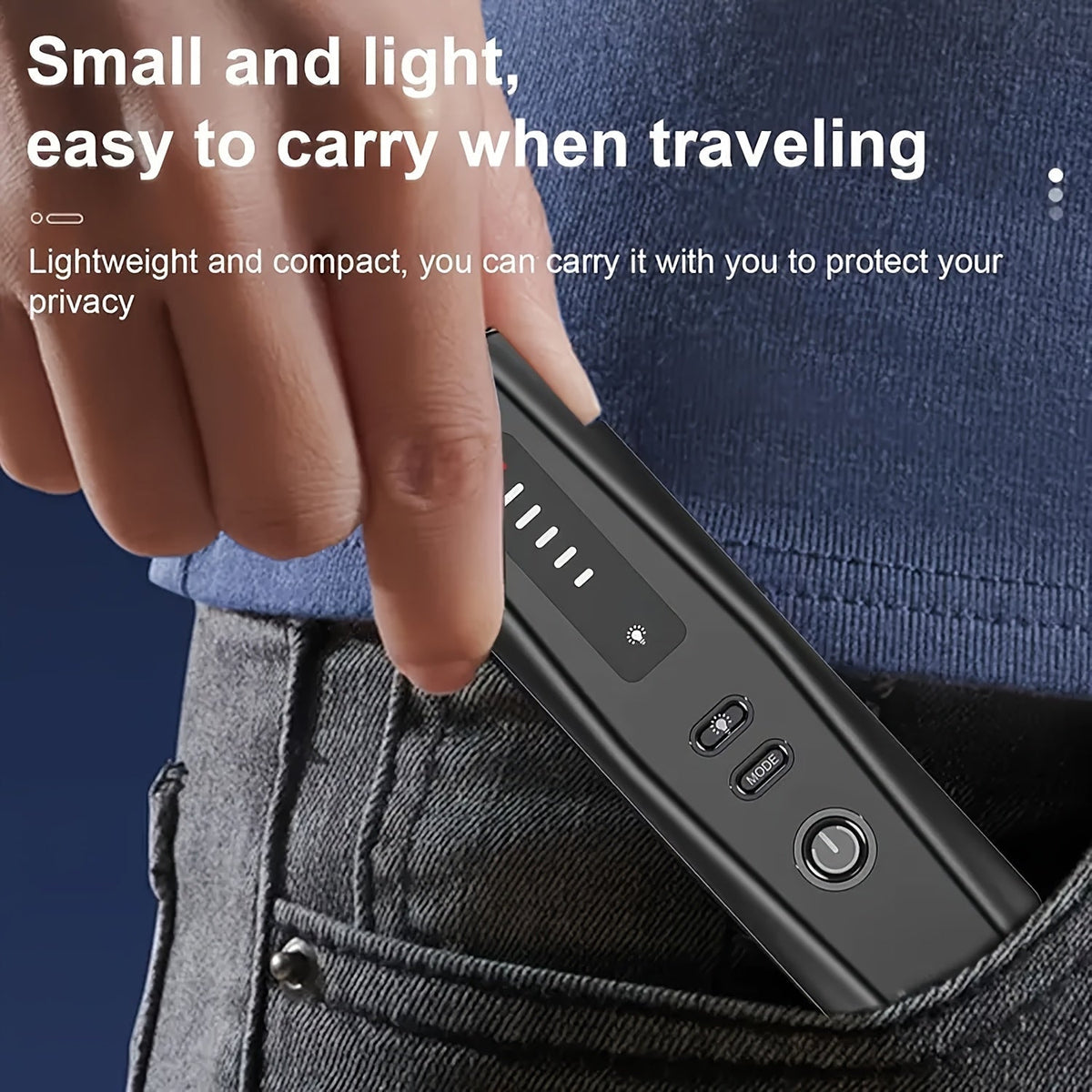 Hidden Camera Detector Anti-Spy RF Signal Scanner – Bug Detector, GPS Tracker & Listening Device Finder, Portable Rechargeable Multi-Function Security Sweeper for Travel, Hotel, Home, Office, Car