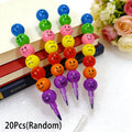20pcs Cartoon Smiley Face Crayons for Kids - Cute Candy Gourd Shape Crayon Set for Students, Children's Painting Art Supplies, School Stationery Gift, Birthday Christmas Halloween Party Favor, Random Colors