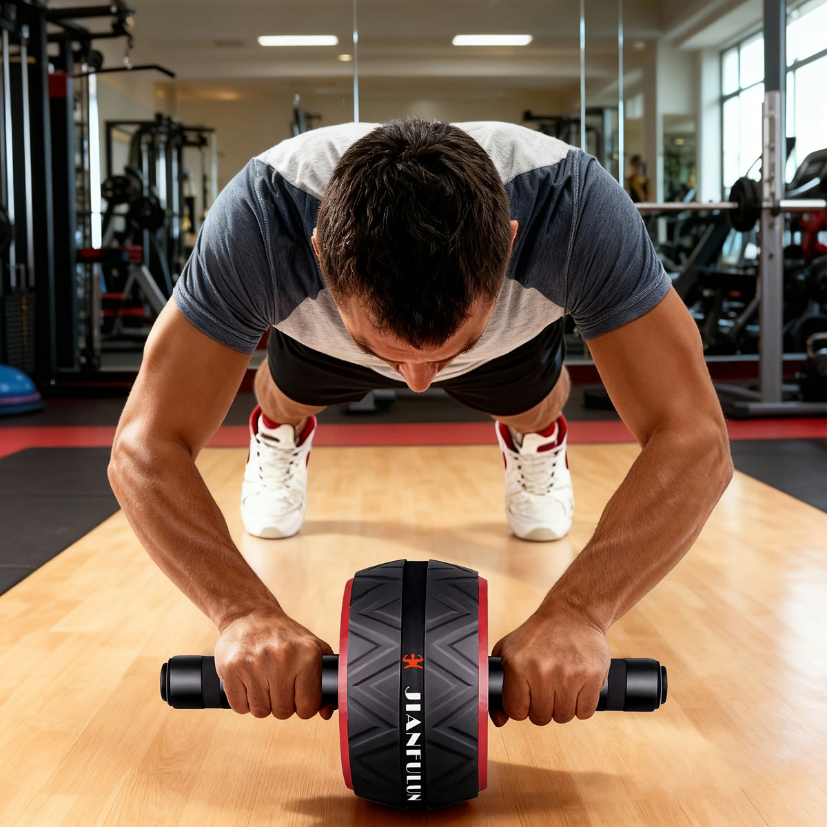 Ab Wheel Roller with Knee Pad – Core Strength Training, Balance & Ab Workout Roller for Home Gym, Muscle Toning for Arms & Abs, Stainless Steel & PP Options, Great Fitness Gift
