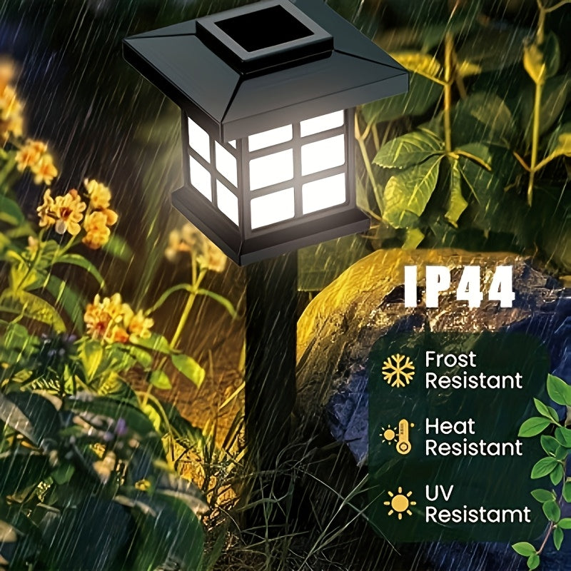 Solar Outdoor Garden Lights 6/12/24 Pack IP44 Waterproof | Warm White & Colorful LED Landscape Pathway Lights for Yard, Courtyard, Patio, Holiday Decoration – Auto On/Off