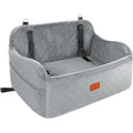 Dog Car Seat for Medium to Large Dogs – Washable Memory Foam Pet Travel Car Bed with Seat Belt Pass-Through, Adjustable Straps & 3-Point Installation, Gray, Black, Brown, All Black, Black-Gray