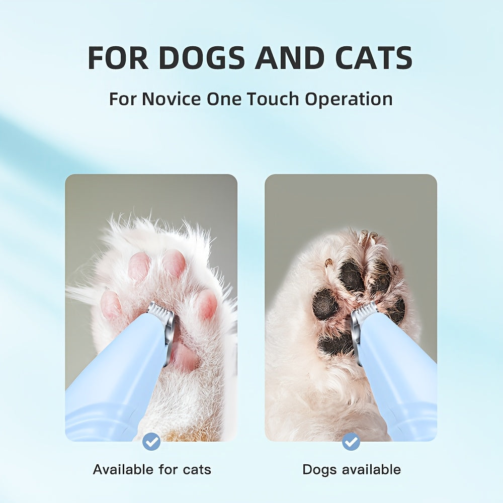 无线宠物美容剪——适用于犬爪、猫脸及眼周毛发的低噪音电动精密修剪器，小型宠物USB可充电静音剃毛器，安全细节修剪工具