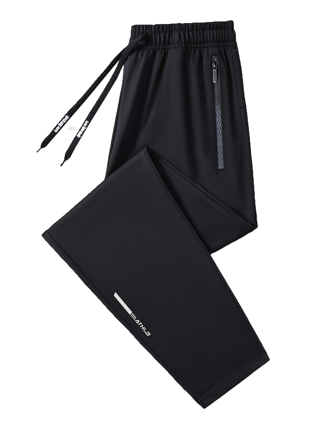 Men's Drawstring Joggers with Pockets, Regular Fit Cuffed Athletic Track Pants, 95% Polyester for Running, Training, Daily Wear in Spring and Fall – Comfortable Men’s Sports Trousers