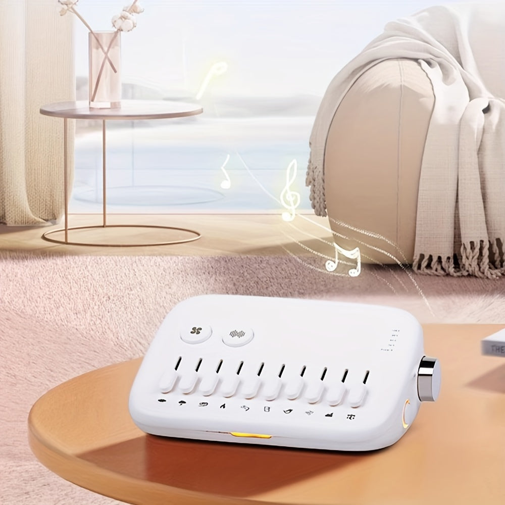Myvision White Noise & Sleep Sound Machine, 10 Soothing Nature Sounds, Portable Mini Noise-Cancelling Sound Machine for Baby Sleep Adults & Travel, White