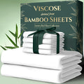 6-Piece Cooling Bamboo Bed Sheet Set, Ultra-Soft, 17-Inch Deep Pocket, Double-Stitched, Cooling Fiber for Hot Sleepers – Twin, Full, Queen, King in 16 Colors