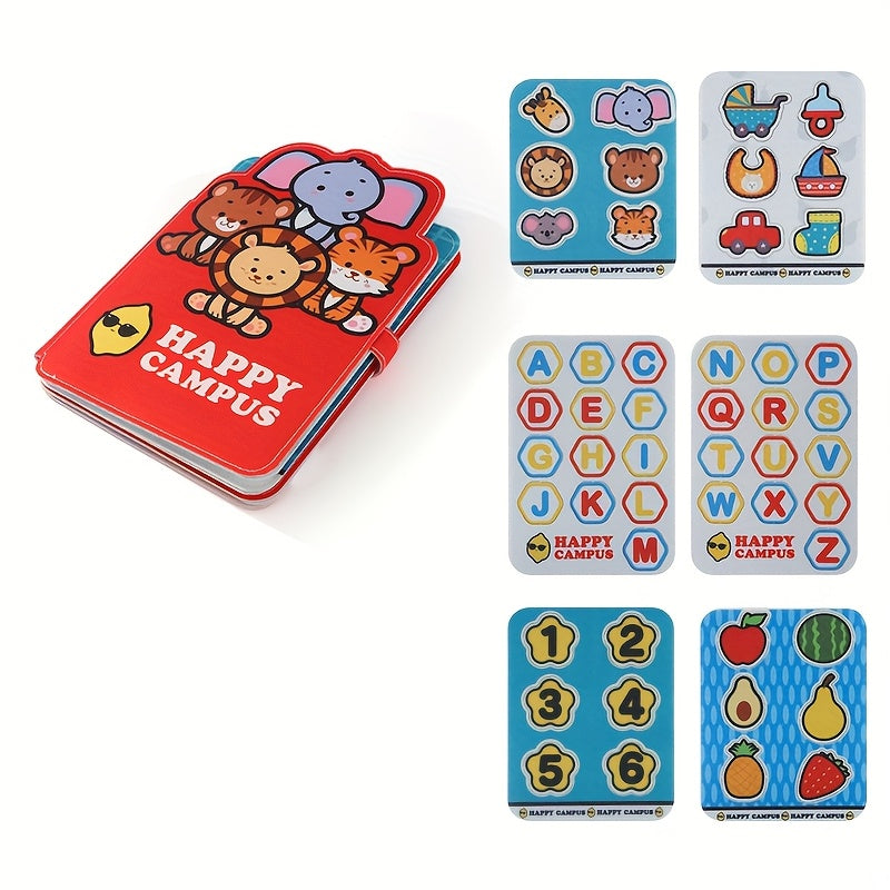 Reusable Sticker Book for Toddlers Baby Enlightenment Activity Book Develops Hand-Eye Coordination, Concentration, Cognitive Skills, Early Learning Educational Gift for Kids