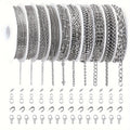 304 Stainless Steel Chain Jewelry Making Kit 10 or 15 Rolls 74-75 Feet with Lobster Clasp and Toggle Clasp Set for DIY Bracelets, Necklaces, Anklets, and Handmade Jewelry Supplies (Gold, Rose Gold)