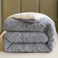 Luxurious Taffeta Comforter - Soft, Thick & Warm, All-Season, Machine Washable - Twin, Full, Queen & King - Kids Bedroom, Guest Room & Hotel - Elegant Gray & Sapphire Blue