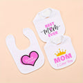Baby Drool & Teething Bibs Set of 3, Cute Family & Love Themed Infant Bib for Boys & Girls, Soft Absorbent Newborn Bib with Funny Sayings, Baby Shower Gift for New Parents