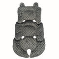 Baby Car Seat Cushion & Infant Headrest Support Set, Universal Newborn Soft Velvet Seat Pad with Ear Detail for Car Seats Bouncers & Strollers, Newborn Head Neck Body Support Insert