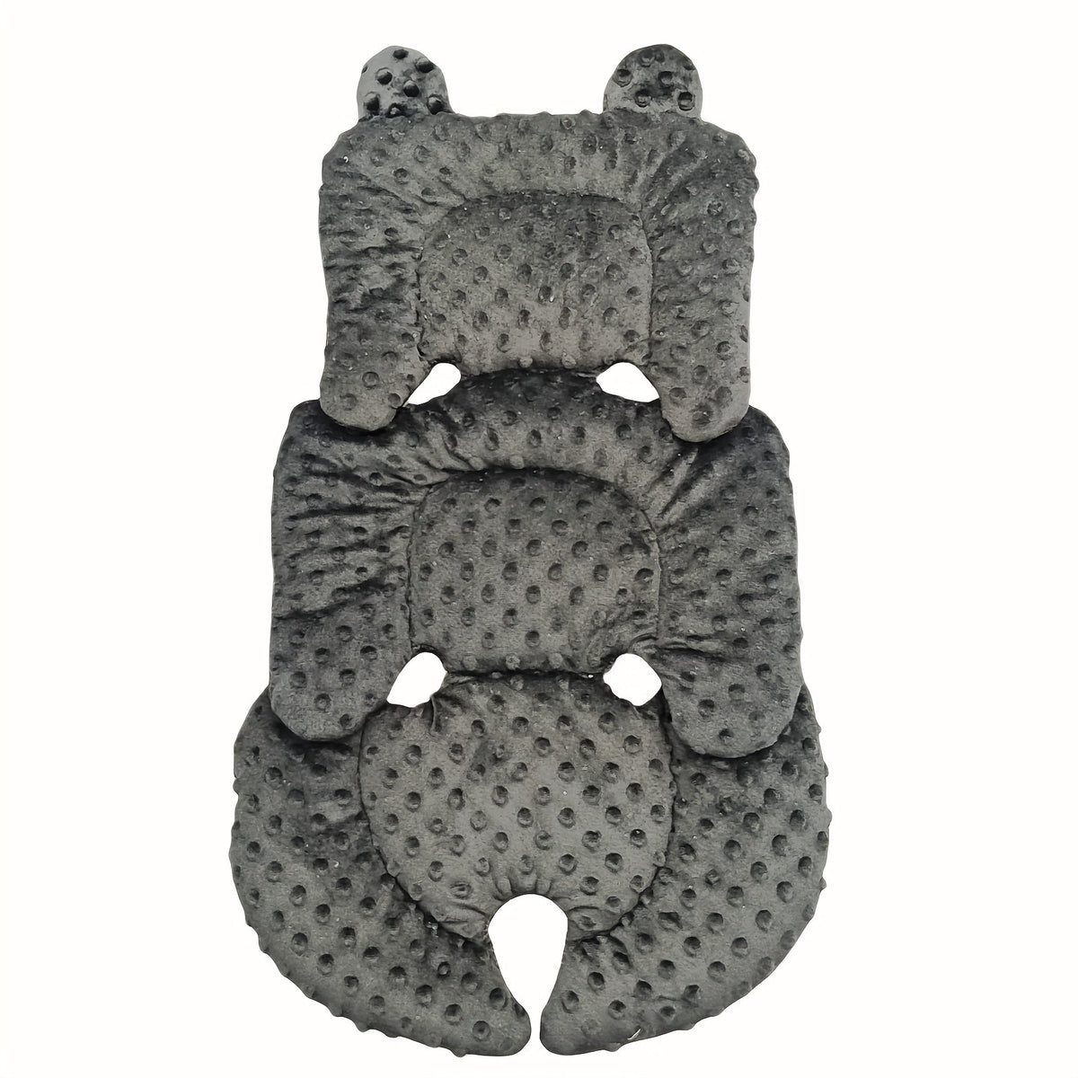 Baby Car Seat Cushion & Infant Headrest Support Set, Universal Newborn Soft Velvet Seat Pad with Ear Detail for Car Seats Bouncers & Strollers, Newborn Head Neck Body Support Insert