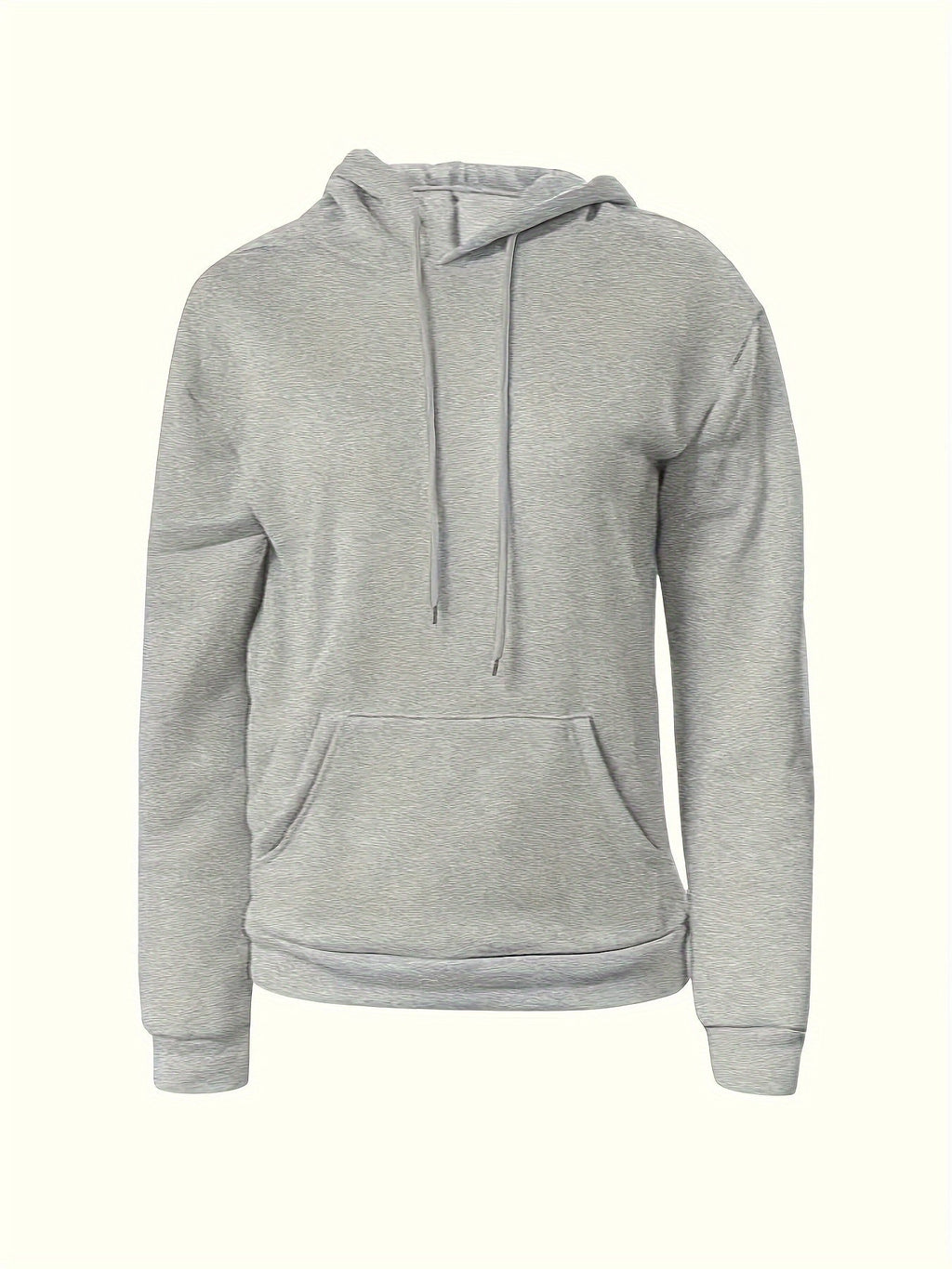 Women's 2-Piece Hoodie Set, Long Sleeve Pullover Sweatshirt with Pockets, Solid Color Cozy Fall/Winter Tops, XS-XXL