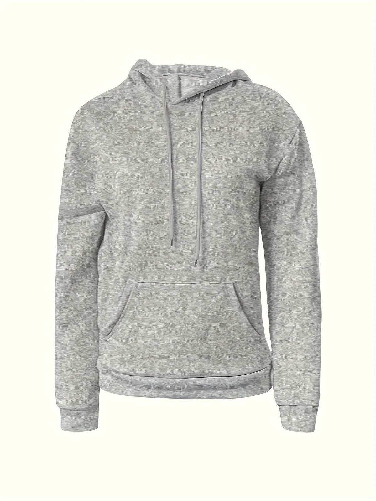 Women's 2-Piece Hoodie Set, Long Sleeve Pullover Sweatshirt with Pockets, Solid Color Cozy Fall/Winter Tops, XS-XXL