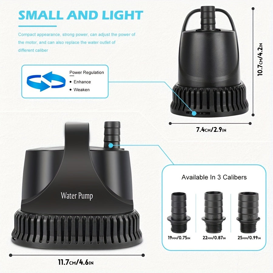 800GPH Submersible Water Pump 40W Fountain Pump with 7Ft Power Cord and Filter Bag for Aquarium, Fish Tank, Pond, Waterfall, Hydroponics, and Water Table Sump Pump