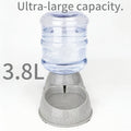 Automatic Gravity Dog Feeder and Water Dispenser 1 Gallon 3.8L - No Batteries Required, Durable PP Material, Suitable for Cats and Small to Medium-Sized Pets, Hands-Free Gravity Feeding Station, Perfect Gift