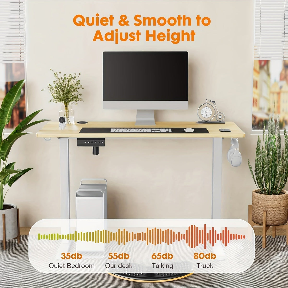 Electric Standing Desk, Height Adjustable 40 48 55 63 Inch – Sit-Stand Desk with Memory Controller & Anti-Collision, Ergonomic Home Office Gaming Workstation, Multiple Colors & Sizes