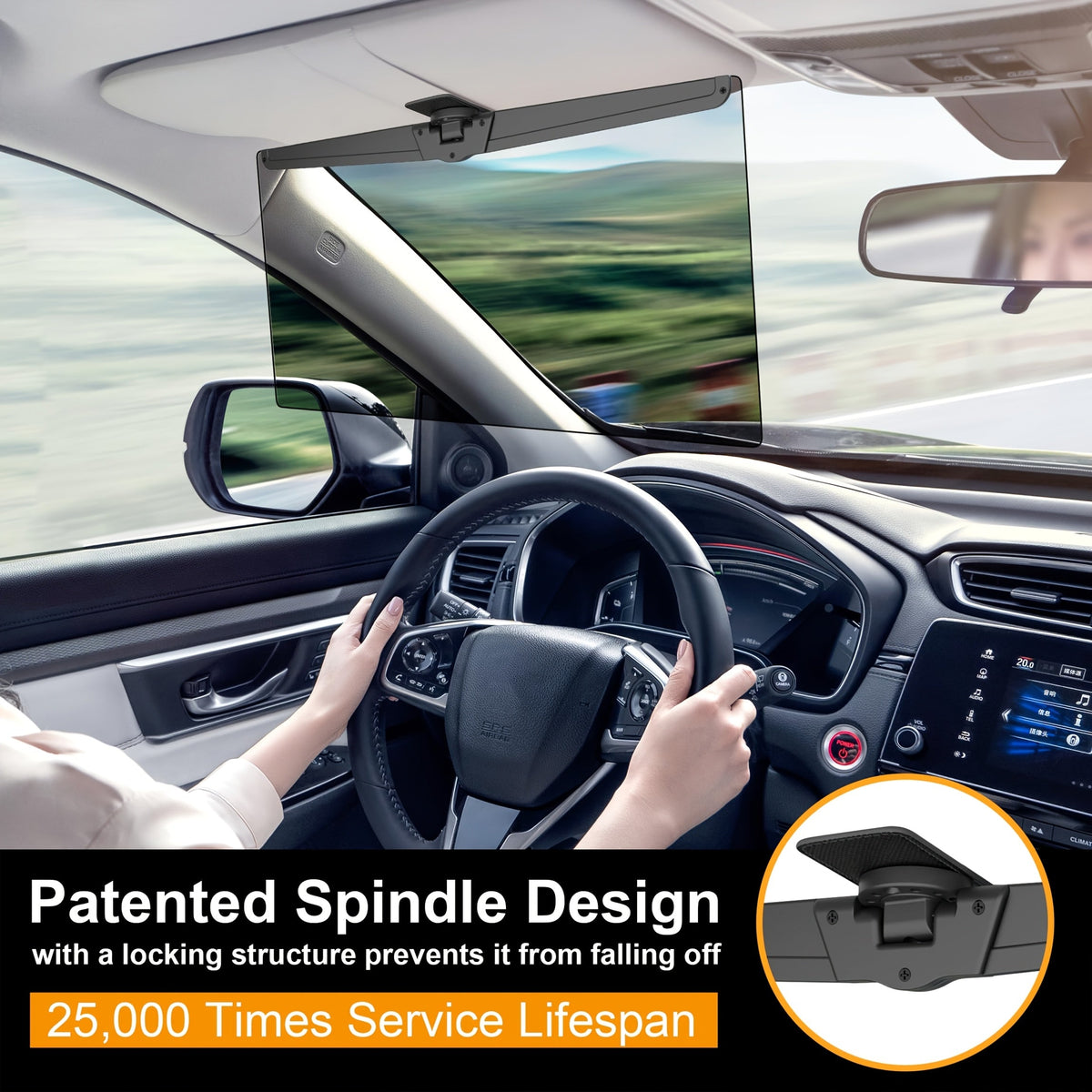 Car Sun Visor Extender, UV400 Polarized Anti-Glare Shield, Adjustable Clip-On Sun Blocker, Universal Fit for Safe and Comfortable Day and Night Driving