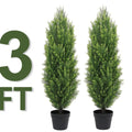 2-Pack Artificial Shaped Pine Trees – Faux Topiary Greenery Trees for Indoor & Outdoor, Front Door, Courtyard & Entryway Decor, 3FT / 4FT / 5FT / 6FT, Low-Maintenance Year-Round Decor – Nova Mart