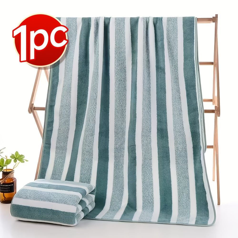 Striped Bath Towel Set, Absorbent, Quick-Dry, Super Soft, Skin-Friendly, 27.6x55.1 Inch, for Home Bathroom, Beach – Available in 1 or 4 Pack, Multiple Colors