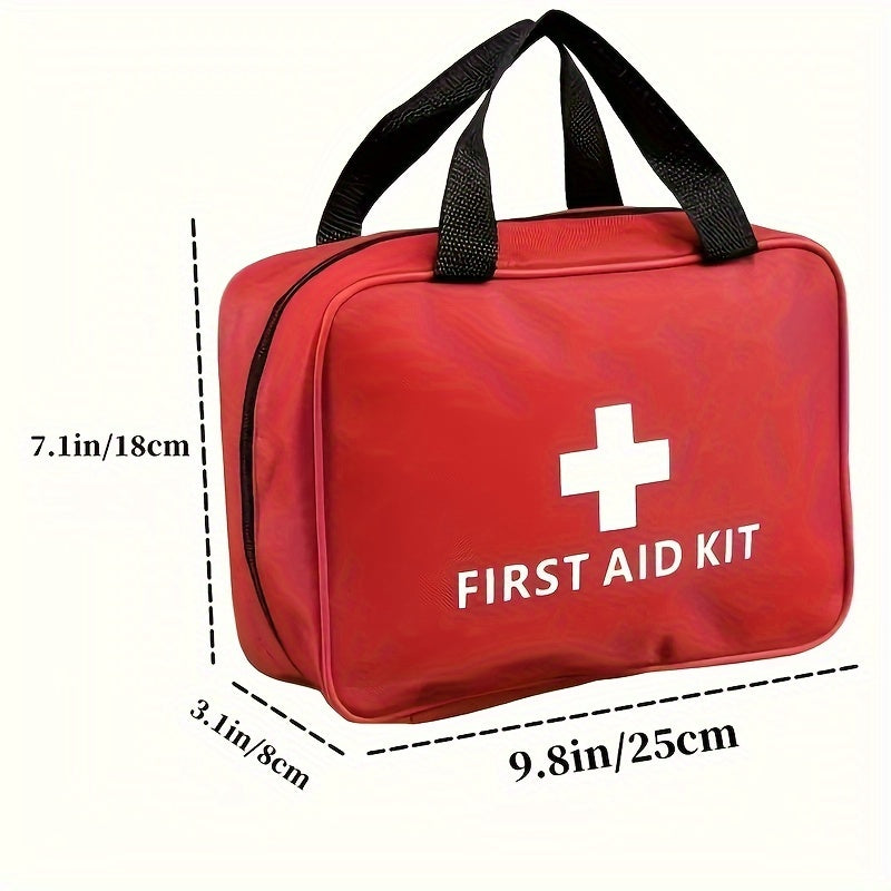 22-Piece Portable First Aid Kit for Car Travel, Camping, and Hiking; Compact Emergency Medical Rescue Kit for Home, Office, and Outdoor Adventures; Lightweight Zip Bag