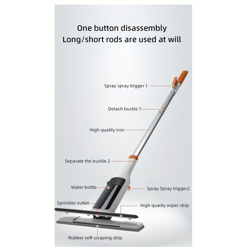 3-in-1 Glass Cleaning Kit with Durable Metal Pole, Squeegee, and Scraper for High Windows, Shower Doors, and Car Windshields – Streak-Free Home Cleaning Tool