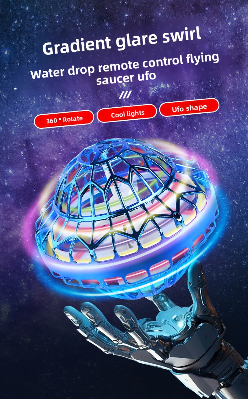 UFO Magic Flying Ball Toy with LED Light – Hand-Controlled Boomerang Hover Ball with Intelligent Gesture Sensing, Suitable for Indoor/Outdoor Play, Parties, and Gifts for Kids, Boys, and Girls (Halloween/Christmas)