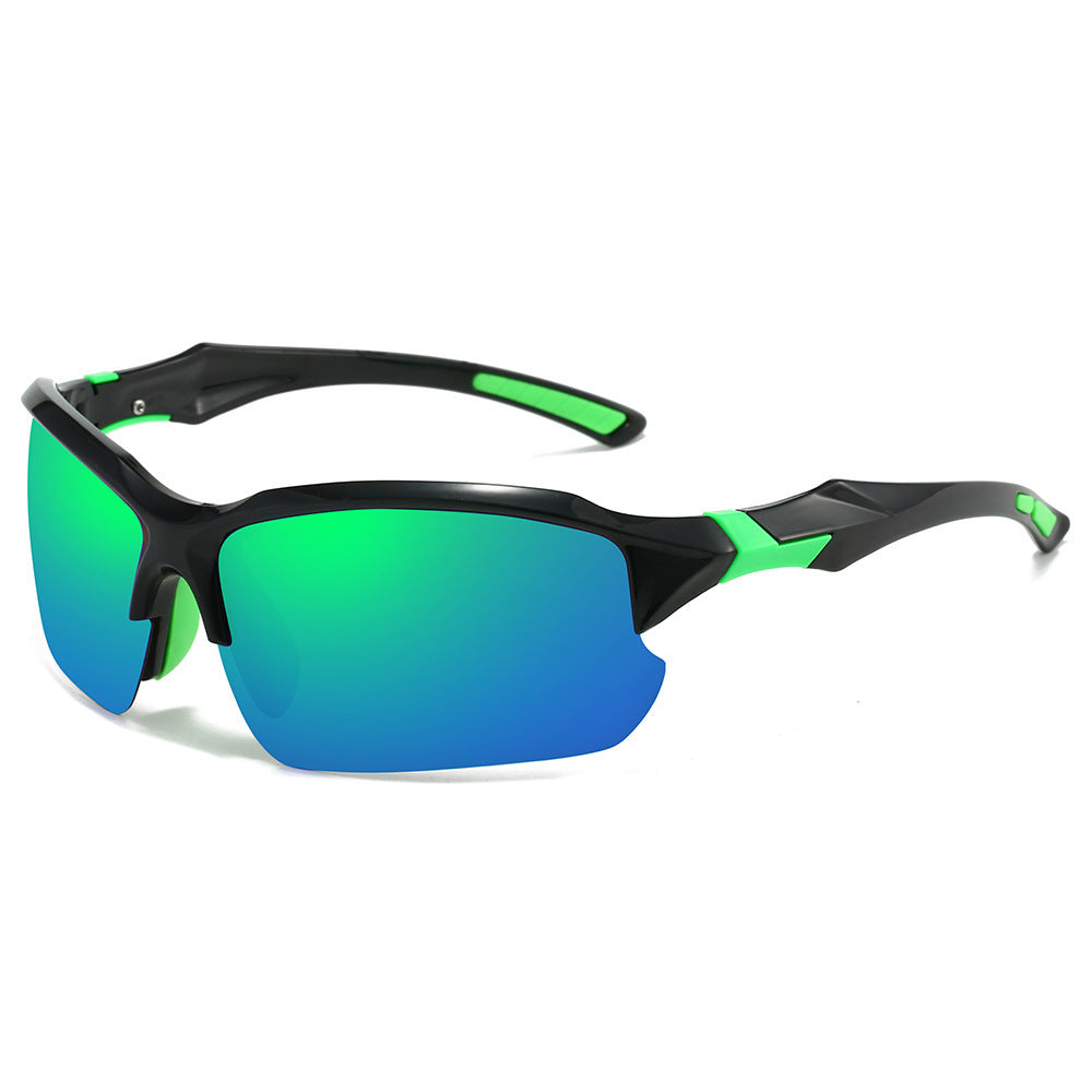 Men's Half-Frame Polarized Sports Sunglasses with UV400 Protection, Lightweight Goggles for Skiing, Driving, Running, Fishing, and Outdoor Activities, 3-Pack or 10-Pack