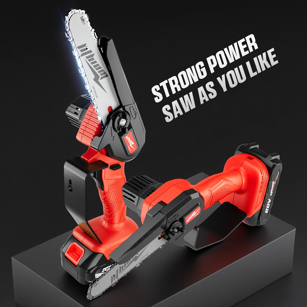 6-Inch Cordless Mini Chainsaw, Battery-Powered Electric Chainsaw with Safety Guard, Adjustable Chain, and Ergonomic Grip for Tree Trimming, Branch Cutting, and Yard Work - Gift for DIY Home Garden and Outdoor Use