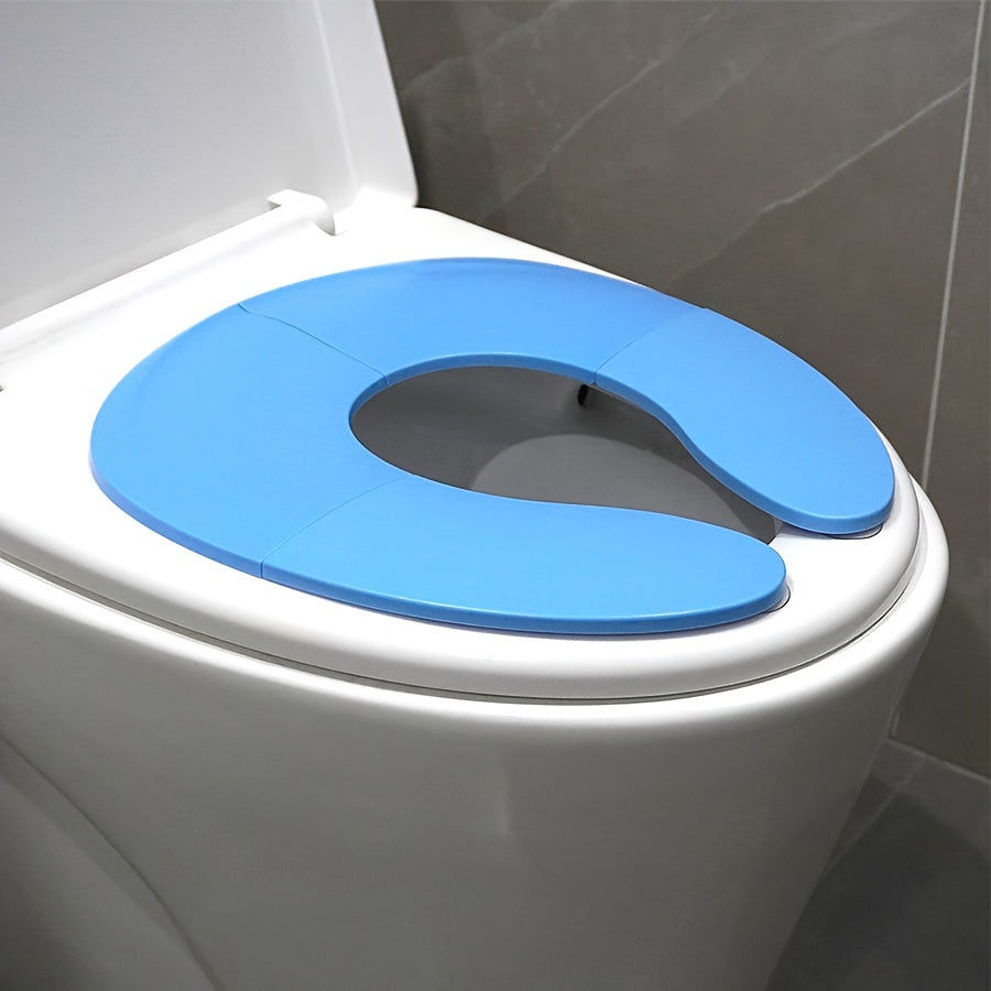 Folding Travel Potty Seat for Toddlers Boys & Girls, Portable Foldable Toilet Training Seat with Non-Slip Suction Cups, Lightweight Compact Potty Cover for Home & Travel