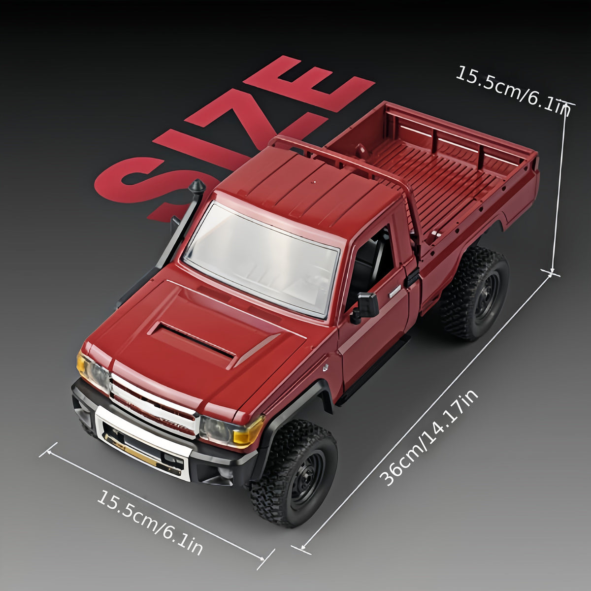 MN-82 1:12 Scale Off-Road RC Climbing Car, 2.4GHz Four-Wheel Drive Dual Speed All Terrain Remote Control Truck, Collectible Model for Adults and Kids, Indoor/Outdoor Gift