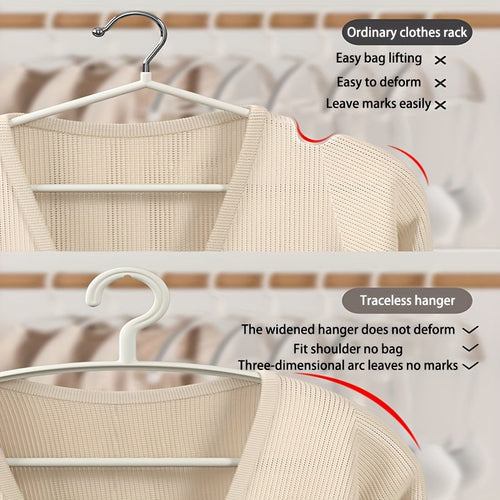 10-Pack Non-Mark Plastic Clothes Hangers - Anti-Slip & Anti-Deformation - Durable Home & Closet Organization - Orange & Standard